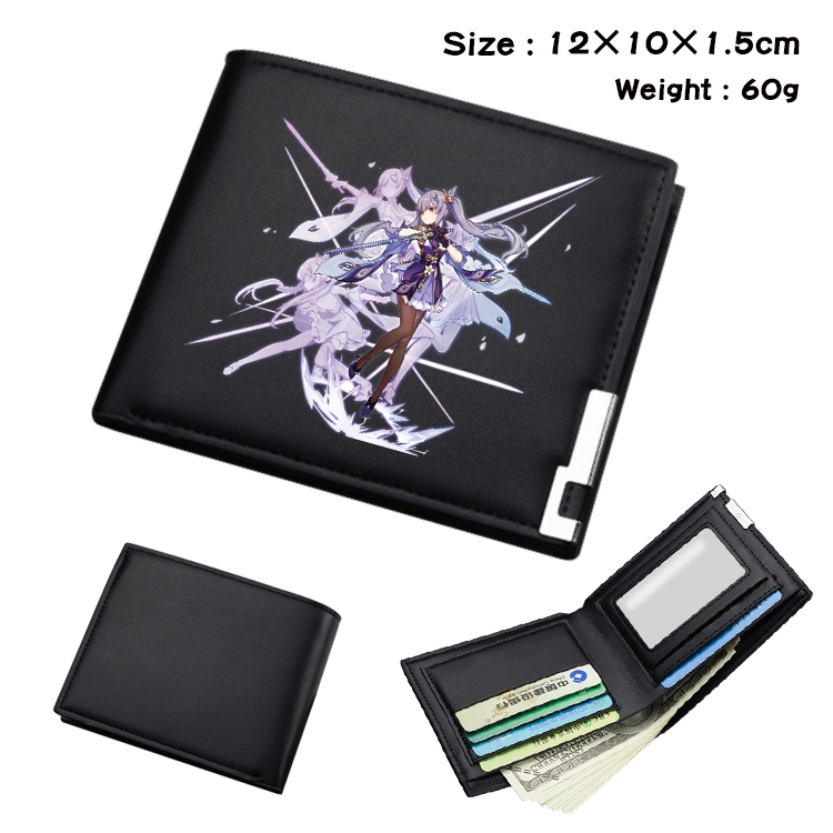 Genshin Impact Anime color book two-fold wallet 12x10x1.5cm  