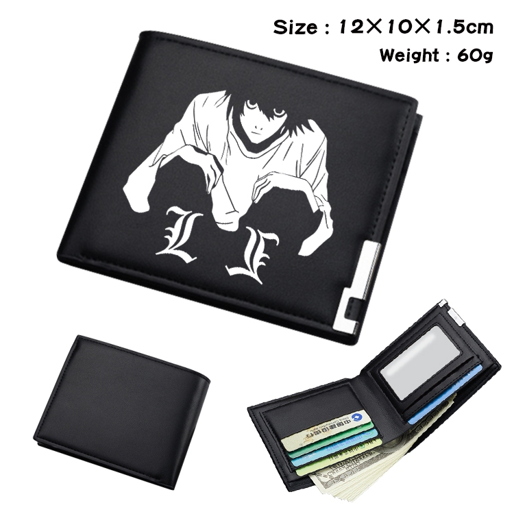 Death note Anime color book two-fold wallet 12x10x1.5cm  
