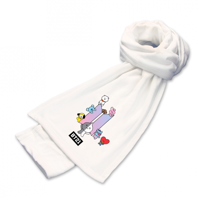 BTS Anime mink fleece scarf