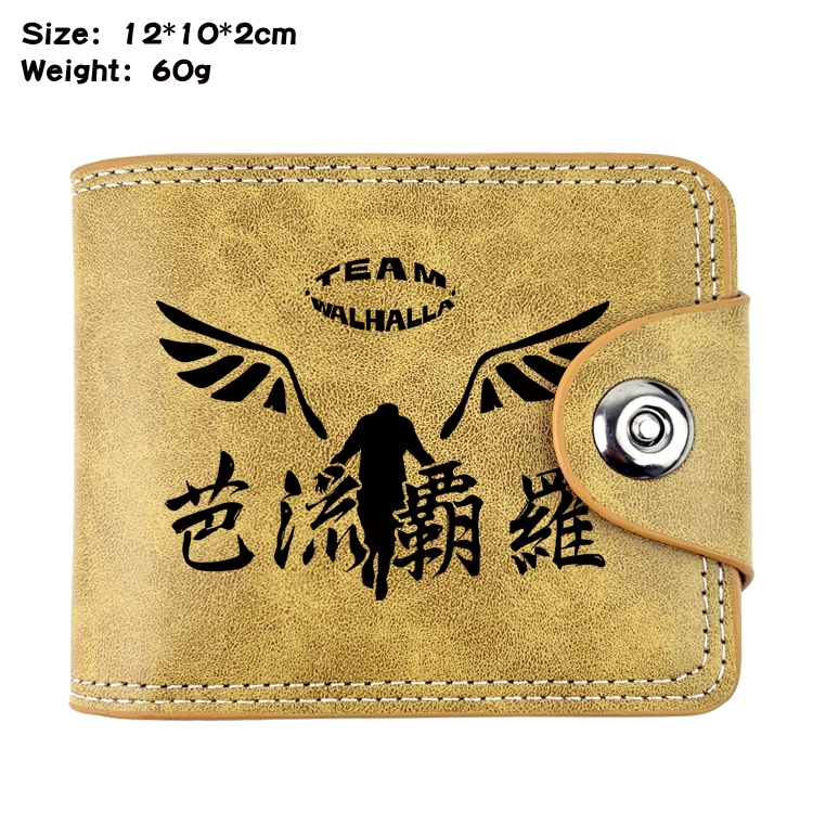 Tokyo Revengers Anime high quality PU two fold embossed wallet 12X10X2CM 60G  -6A