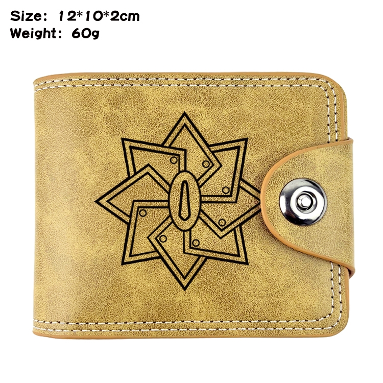 Demon Slayer KimetsAnime high quality PU two fold embossed wallet 12X10X2CM 60G  13A