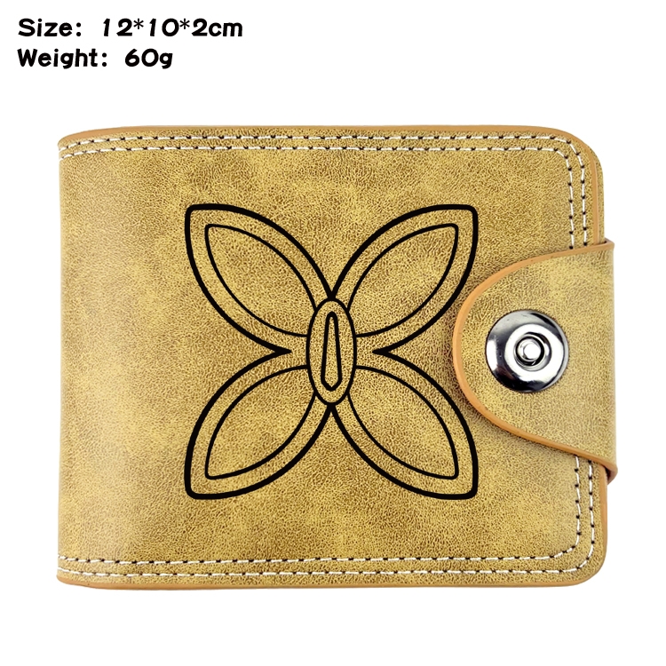 Demon Slayer KimetsAnime high quality PU two fold embossed wallet 12X10X2CM 60G -16A