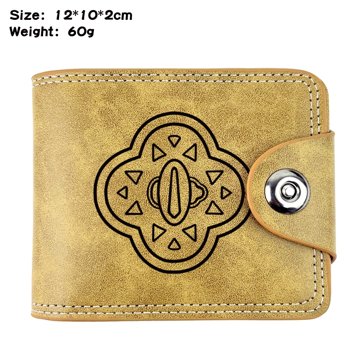 Demon Slayer KimetsAnime high quality PU two fold embossed wallet 12X10X2CM 60G  14A