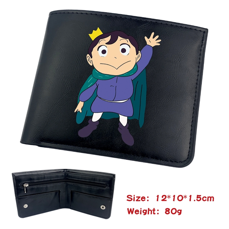 Kings Ranking  Anime inner buckle black leather wallet 12X10X1.5CM