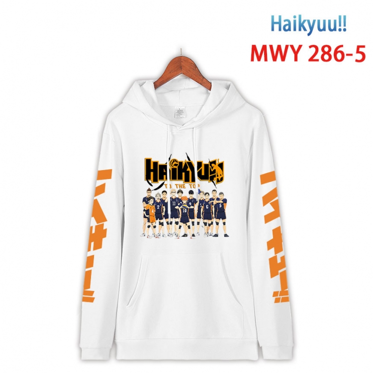 Haikyuu!! cartoon  Hooded Patch Pocket Sweatshirt from S to 4XL  MWY 286 5