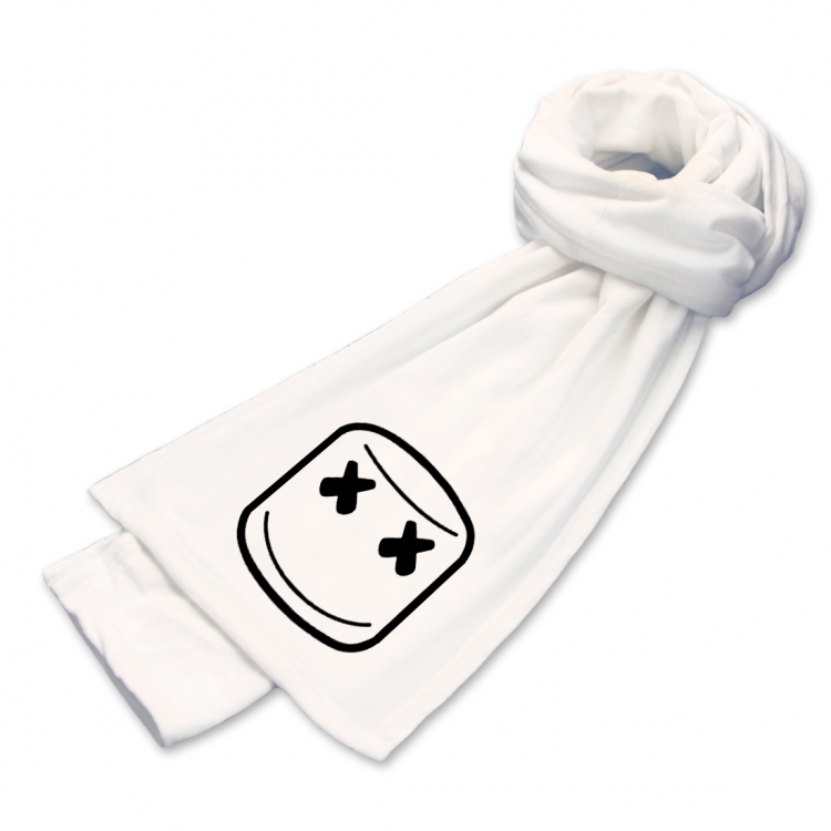 Marshmello Anime mink fleece scarf 