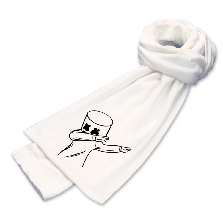 Marshmello Anime mink fleece scarf 