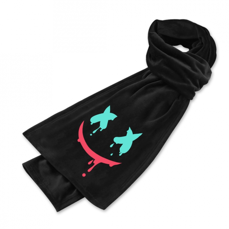 Marshmello Anime mink fleece scarf 