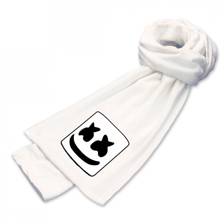 Marshmello Anime mink fleece scarf 