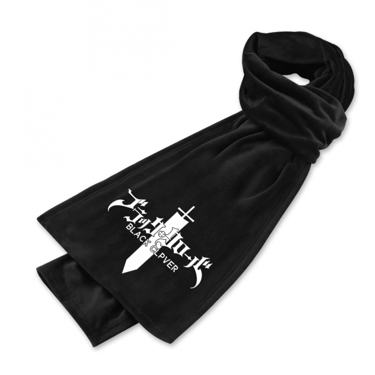 Black clover   Anime mink fleece scarf 