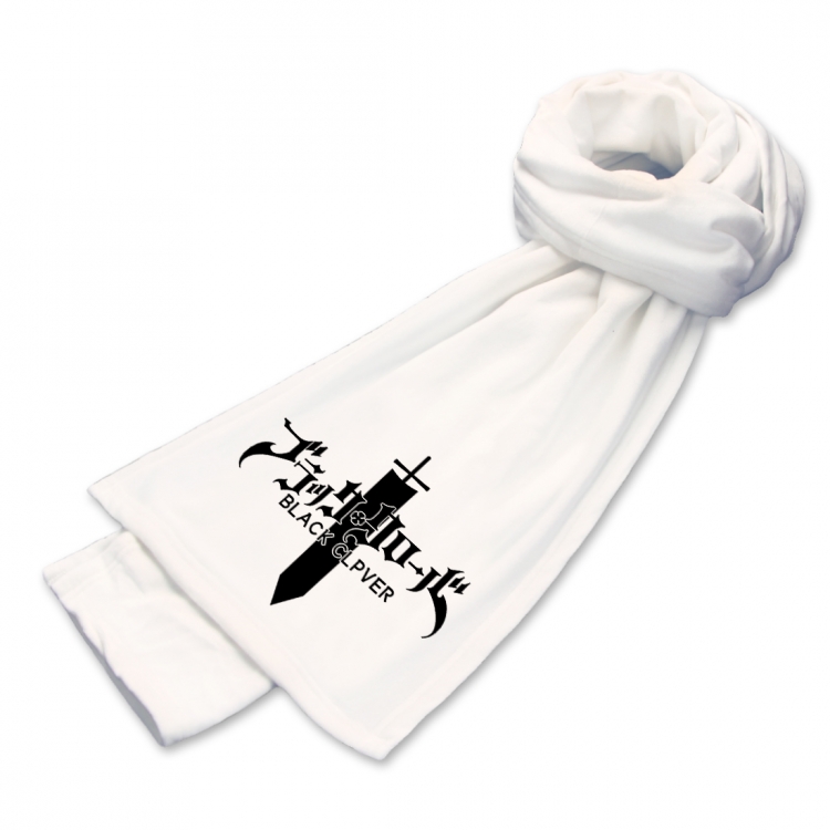 Black clover   Anime mink fleece scarf 