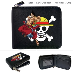 One Piece Anime zipper black l...