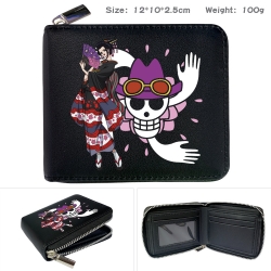 One Piece Anime zipper black l...