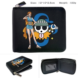 One Piece Anime zipper black l...