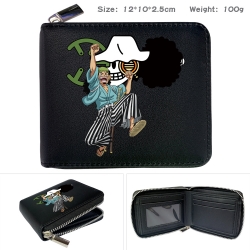 One Piece Anime zipper black l...