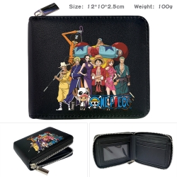 One Piece Anime zipper black l...