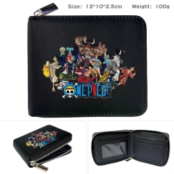One Piece Anime zipper black l...