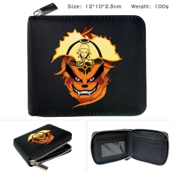 Naruto Anime zipper black leat...