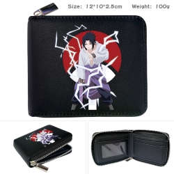 Naruto Anime zipper black leat...