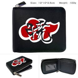 Naruto Anime zipper black leat...