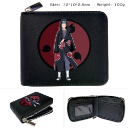 Naruto Anime zipper black leat...