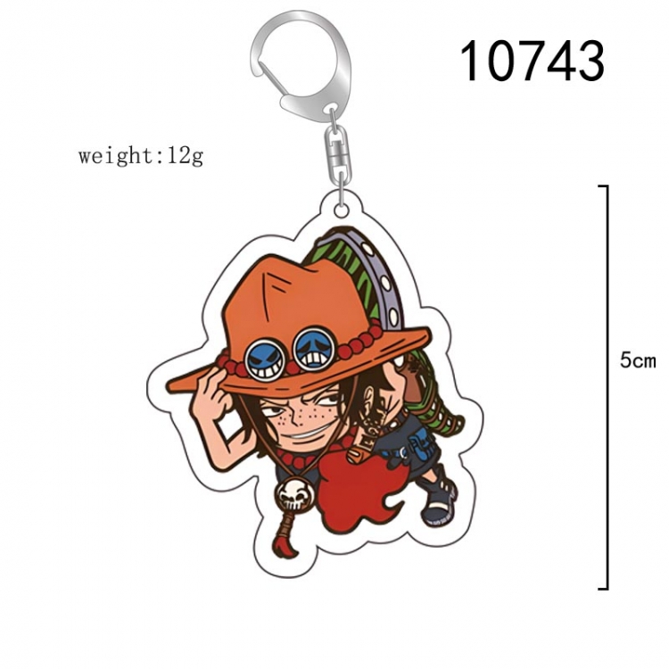 One Piece Anime acrylic Key Chain  price for 5 pcs 10743