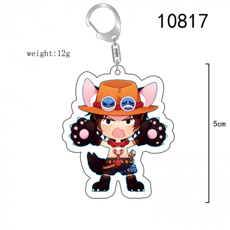 One Piece Anime acrylic Key Chain  price for 5 pcs