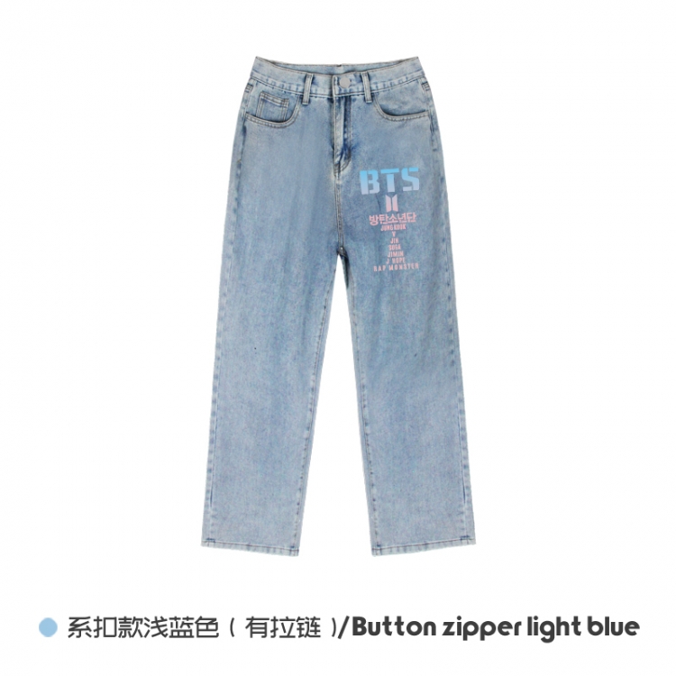 BTS  Elasticated No-Zip Denim Trousers from M to 3XL  NZCK03-3