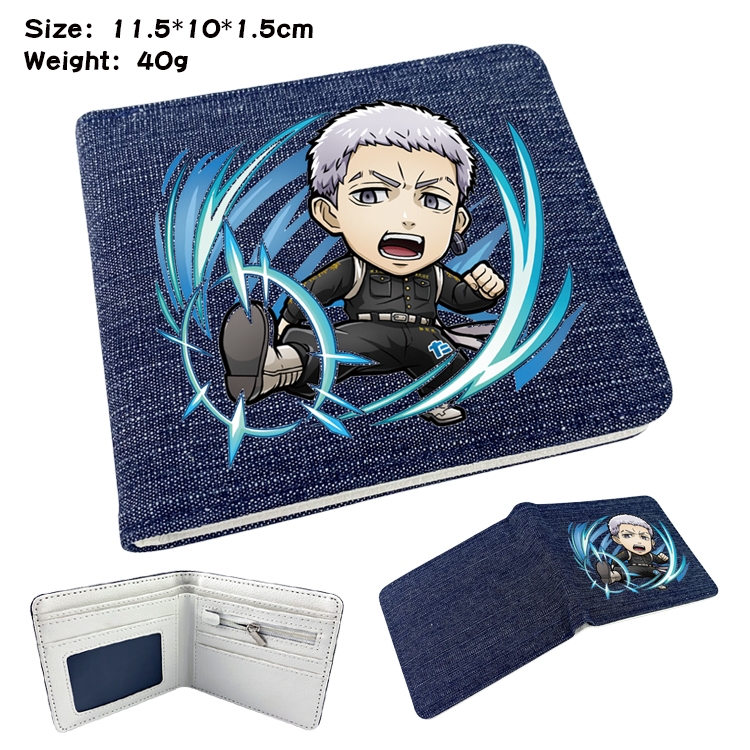Tokyo Revengers Anime Peripheral Denim Folding Wallet 11.5X10X1.5CM 40g