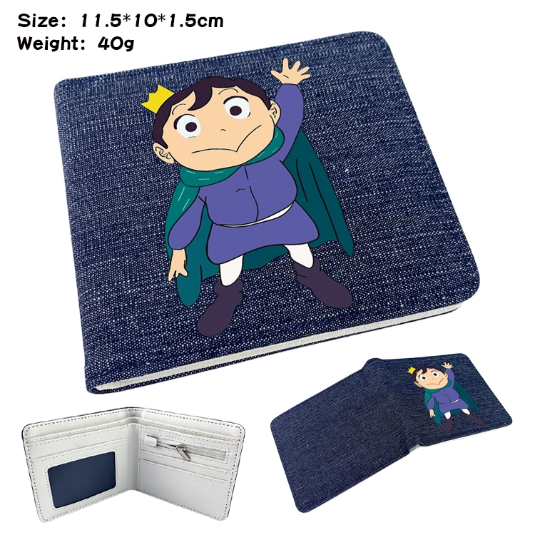 Kings Ranking Anime Peripheral Denim Folding Wallet 11.5X10X1.5CM 40g