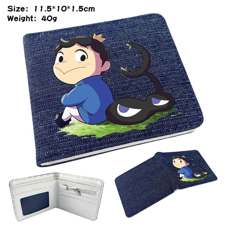Kings Ranking Anime Peripheral Denim Folding Wallet 11.5X10X1.5CM 40g