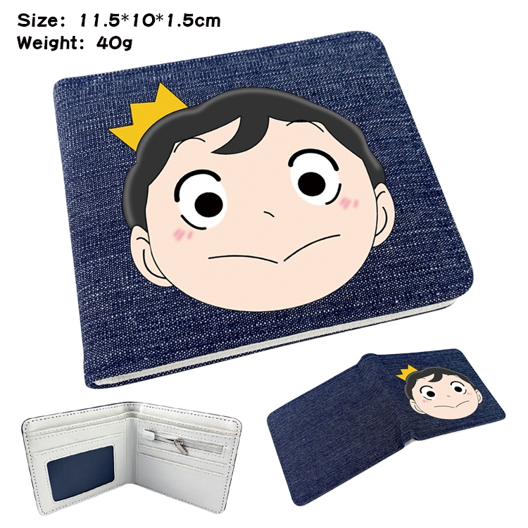 Kings Ranking Anime Peripheral Denim Folding Wallet 11.5X10X1.5CM 40g