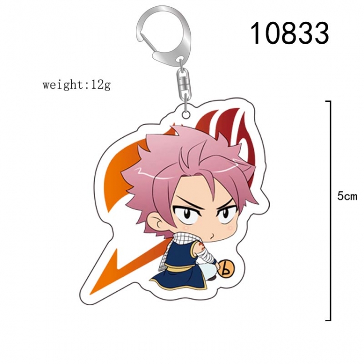 Fairy tail Anime acrylic Key Chain  price for 5 pcs 10833