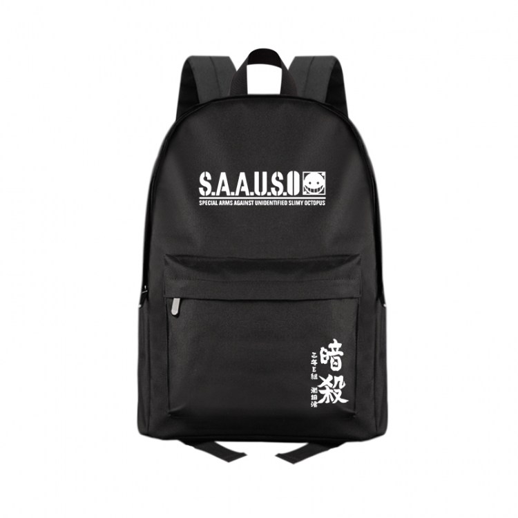 Ansatsu Kyoushitsu Assassination Classroom Anime Print Zipper Canvas Multifunctional Storage Bag Backpack 41X29X16cm