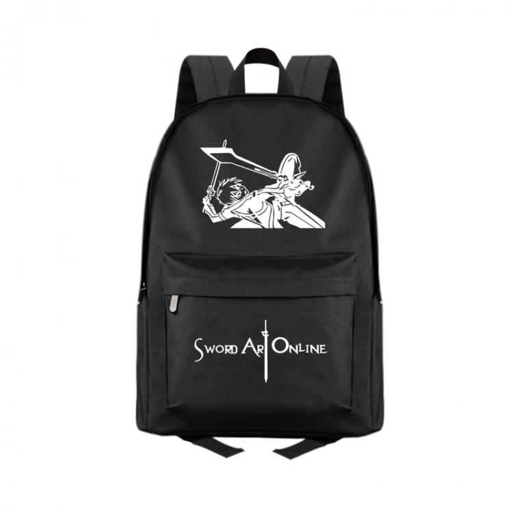 Sword Art Online Anime Print Zipper Canvas Multifunctional Storage Bag Backpack 41X29X16cm
