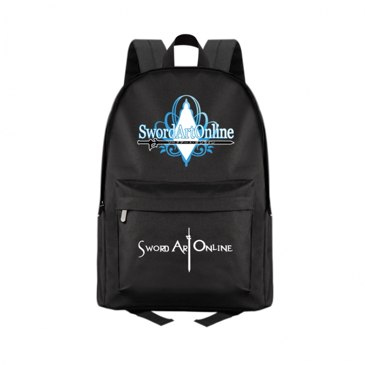 Sword Art Online Anime Print Zipper Canvas Multifunctional Storage Bag Backpack 41X29X16cm