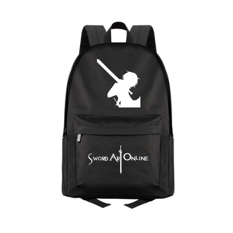 Sword Art Online Anime Print Zipper Canvas Multifunctional Storage Bag Backpack 41X29X16cm