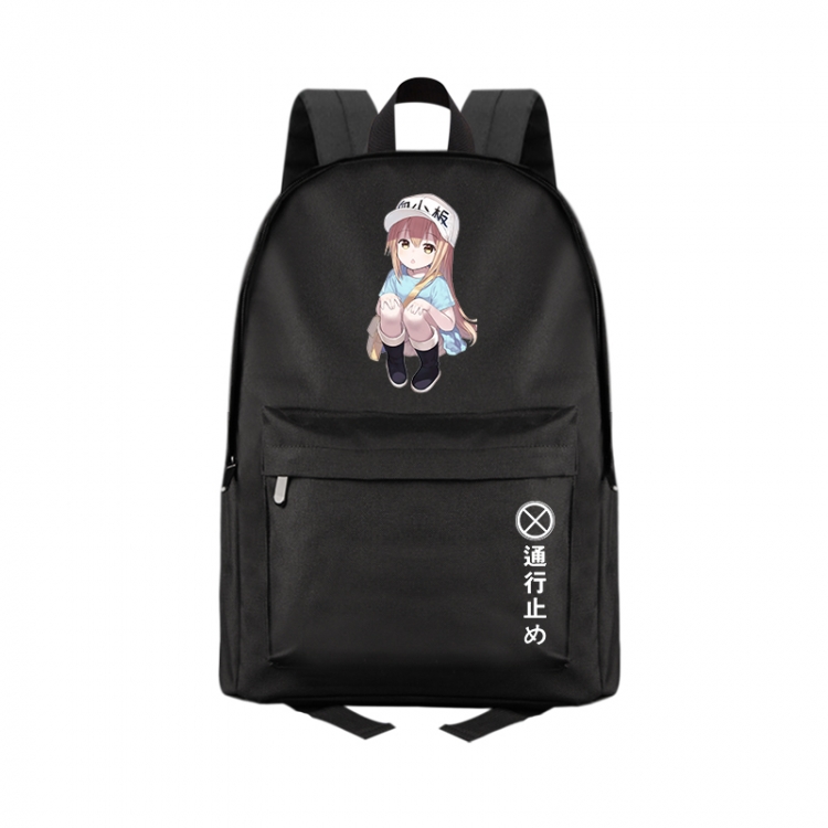 Working cell Anime Print Zipper Canvas Multifunctional Storage Bag Backpack 41X29X16cm