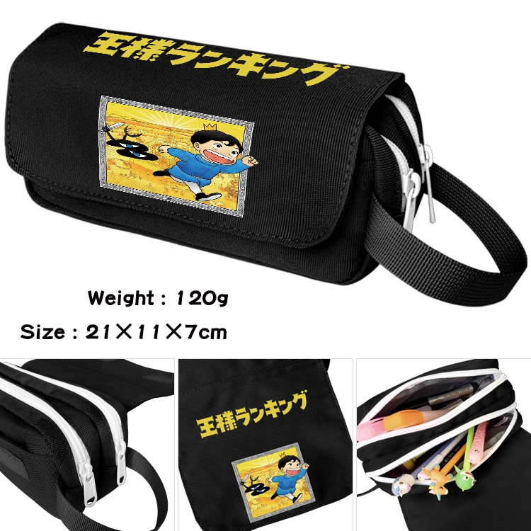 Kings Ranking Anime Multifunctional Waterproof Canvas Portable Pencil Bag Cosmetic Bag 20x11x7cm