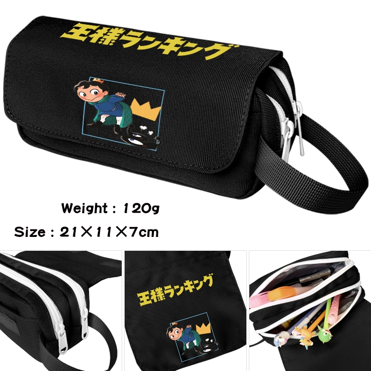 Kings Ranking Anime Multifunctional Waterproof Canvas Portable Pencil Bag Cosmetic Bag 20x11x7cm