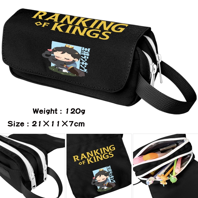 Kings Ranking Anime Multifunctional Waterproof Canvas Portable Pencil Bag Cosmetic Bag 20x11x7cm