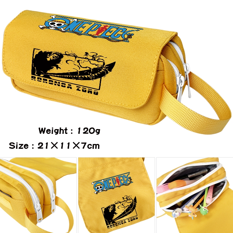 One Piece Anime Multifunctional Waterproof Canvas Portable Pencil Bag Cosmetic Bag 20x11x7cm