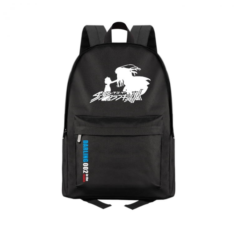 DARLING in the FRANX Anime Print Zipper Canvas Multifunctional Storage Bag Backpack 41X29X16cm