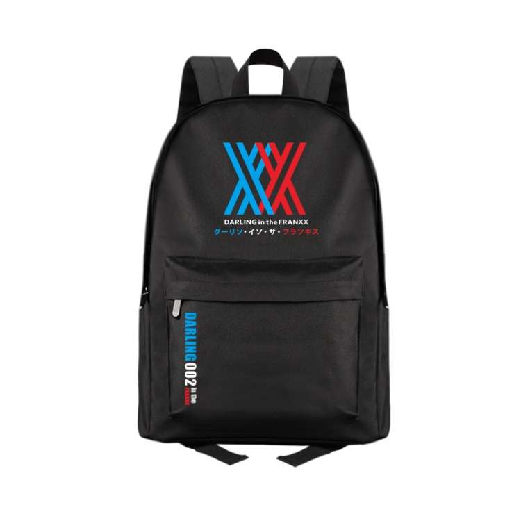 DARLING in the FRANX Anime Print Zipper Canvas Multifunctional Storage Bag Backpack 41X29X16cm