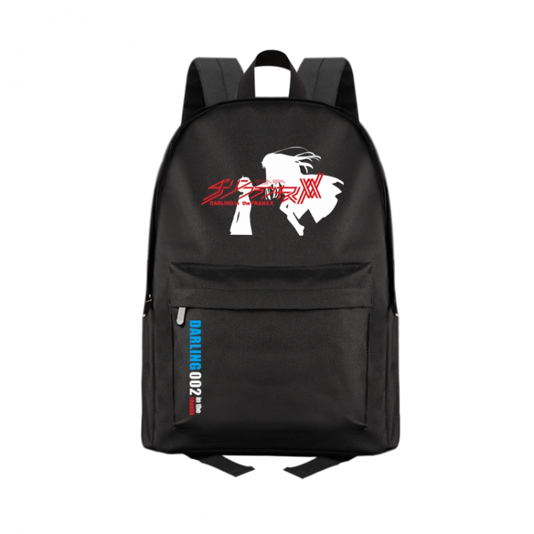 DARLING in the FRANX Anime Print Zipper Canvas Multifunctional Storage Bag Backpack 41X29X16cm