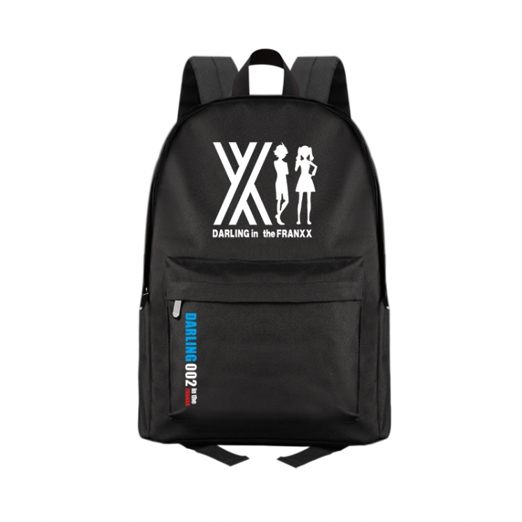 DARLING in the FRANX Anime Print Zipper Canvas Multifunctional Storage Bag Backpack 41X29X16cm