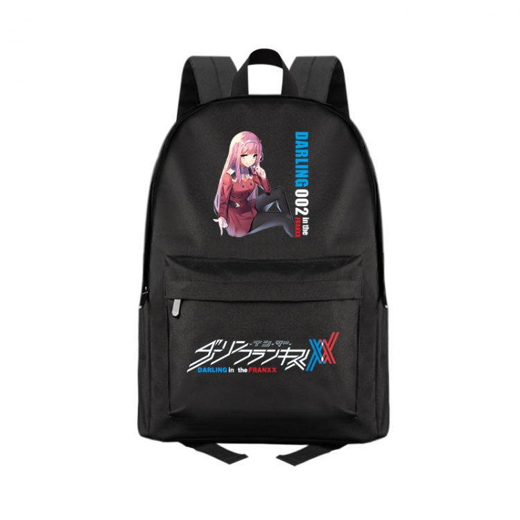 DARLING in the FRANX Anime Print Zipper Canvas Multifunctional Storage Bag Backpack 41X29X16cm