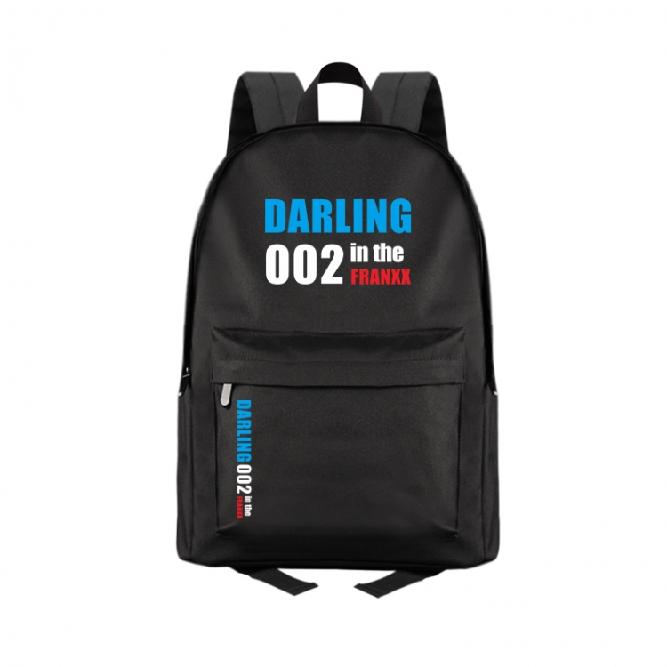 DARLING in the FRANX Anime Print Zipper Canvas Multifunctional Storage Bag Backpack 41X29X16cm