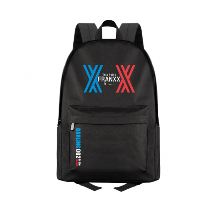 DARLING in the FRANX Anime Print Zipper Canvas Multifunctional Storage Bag Backpack 41X29X16cm