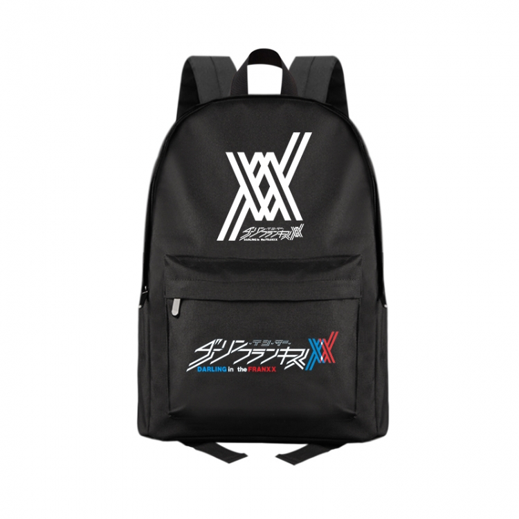 DARLING in the FRANX Anime Print Zipper Canvas Multifunctional Storage Bag Backpack 41X29X16cm